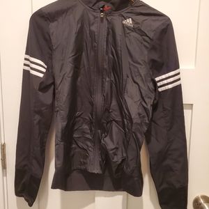 Women's S Addidas classic black windbreaker